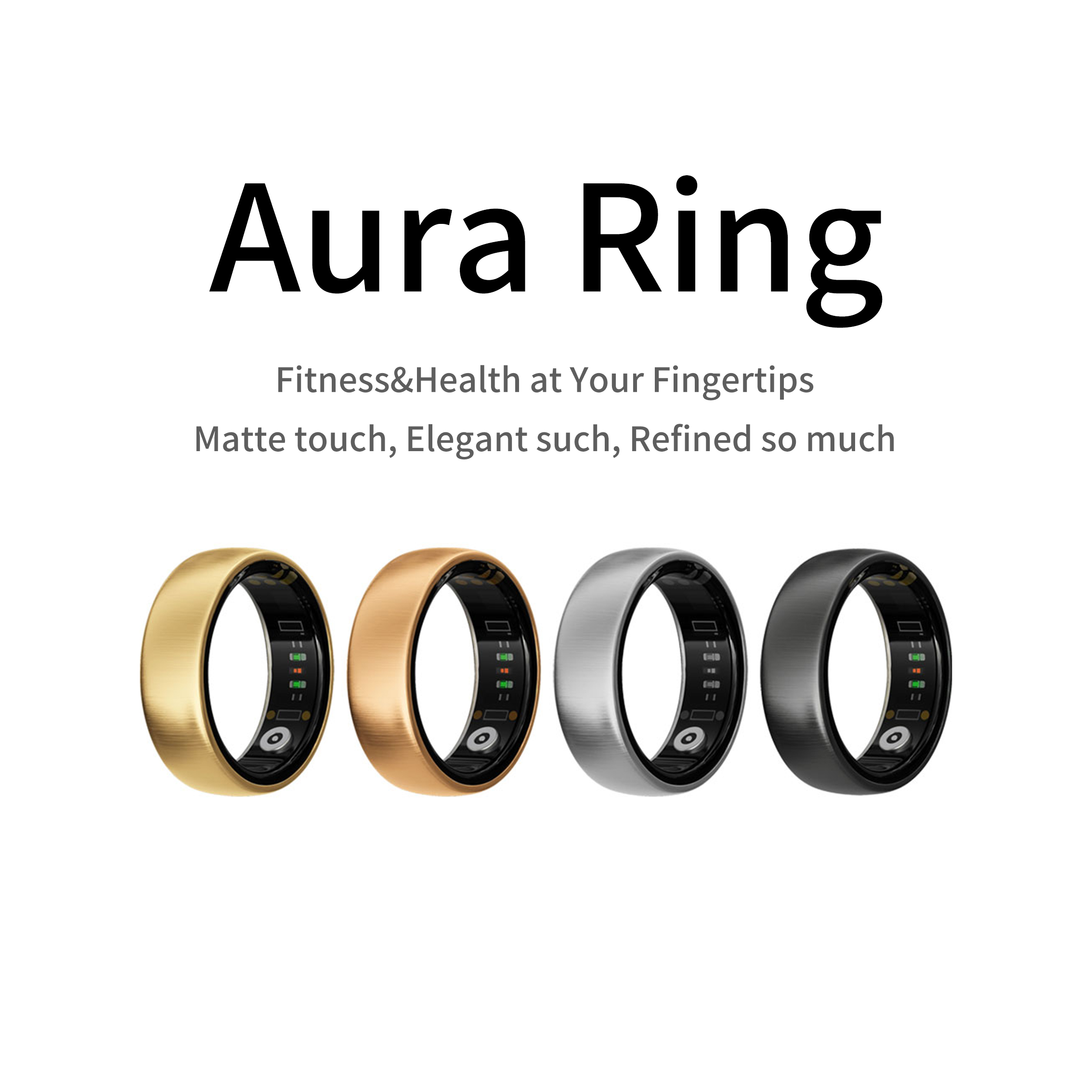Health Monitors - Умное кольцо AURA Matt Smart Ring