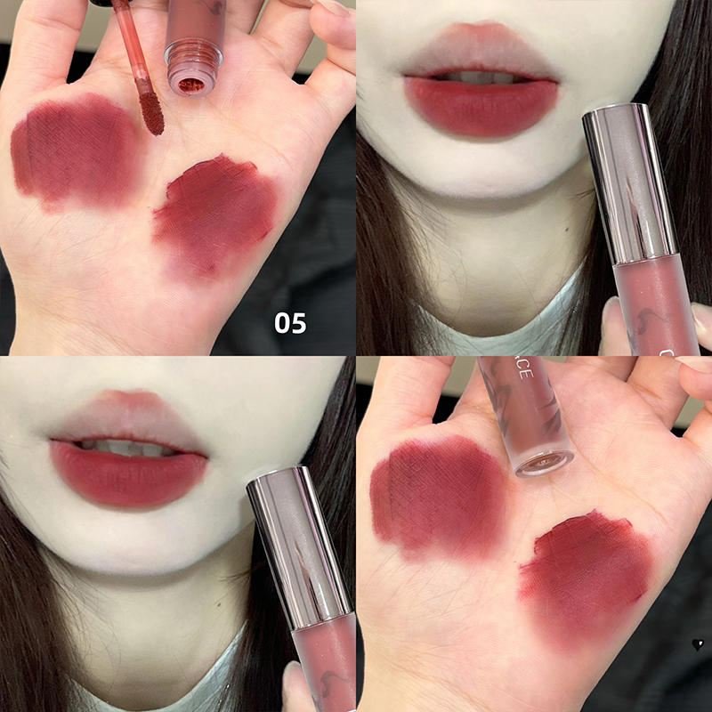 Matte Velvet Lip Tint Long Lasting - Жидкая матовая помада CACE Velvet Brown,