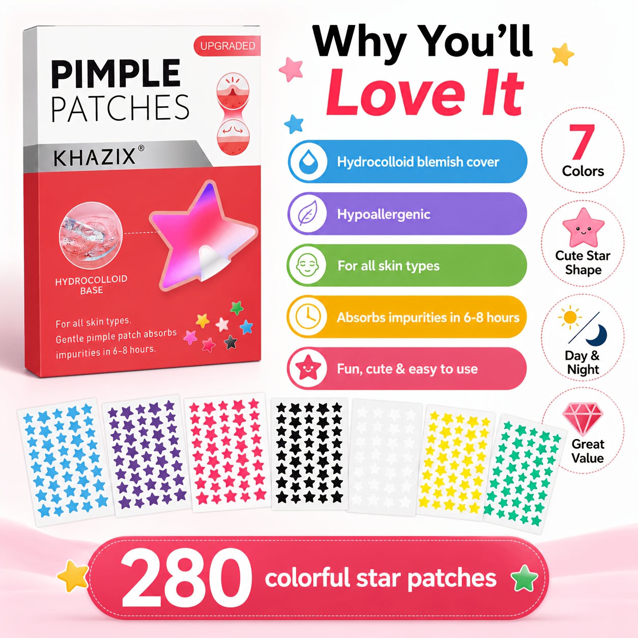 280 шт. патчей от прыщей в фор – обзор и цена Hydrocolloid Pimple Patch