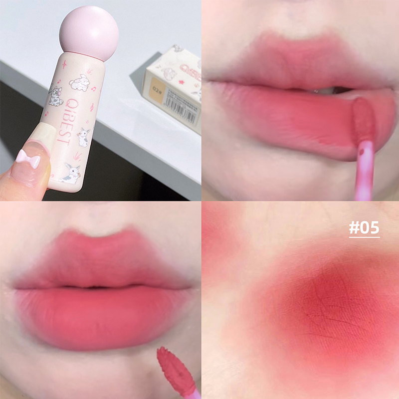 QIBEST милая бархатная матовая – обзор и цена Matte Velvet Lip Tint Long Lasting