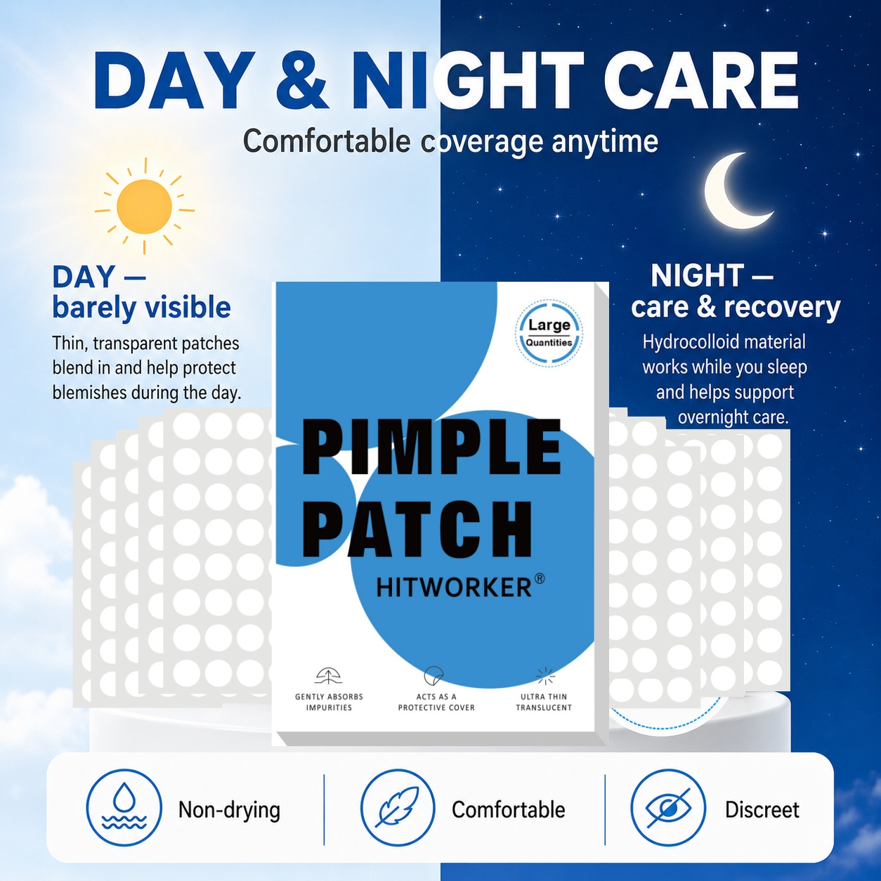 800 шт. гидроколлоидных пласты – обзор и цена Hydrocolloid Pimple Patch